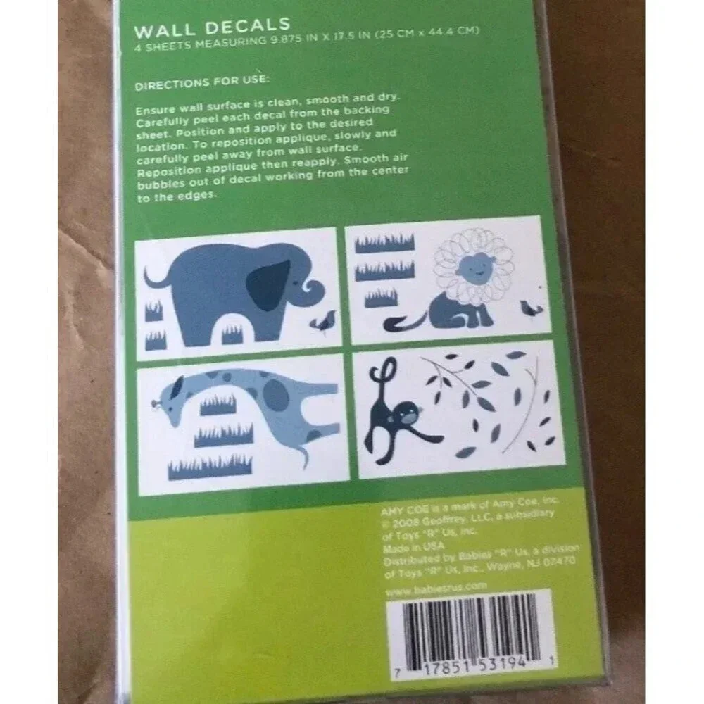 Lion Zoo Baby Wall Decals - Appliqués Self-Stick Stickers